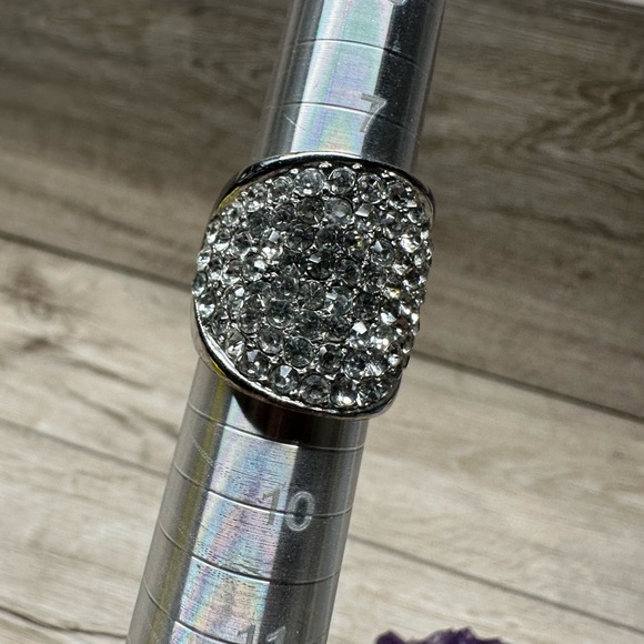 Silver Colored Rhinestone Ring - Picture 7 of 7